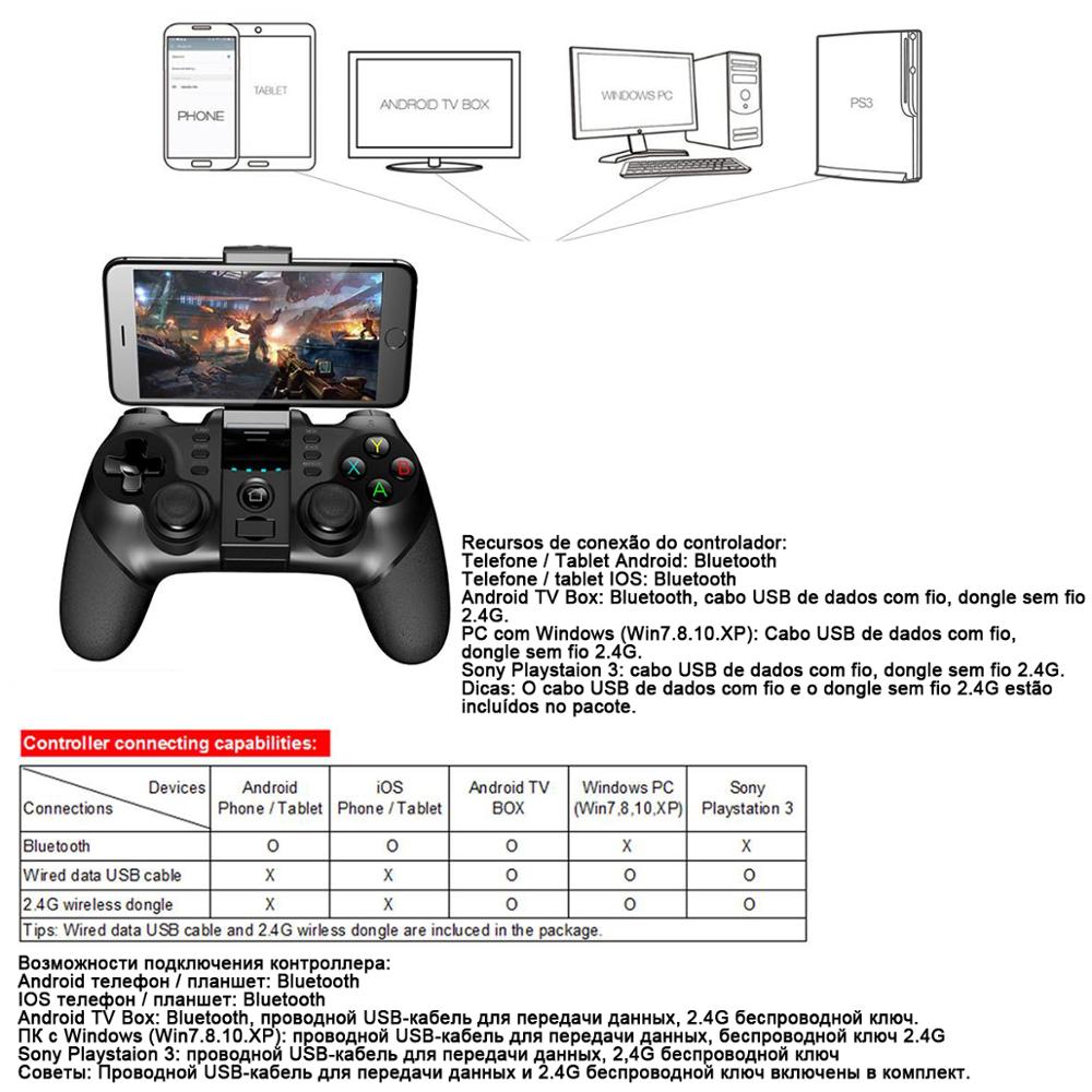 Control Gamepad PUBG Bluetooth USB For iPhone Android PC PS4 PS3 Playstation PS 4 3 Nintendo Switch Controller Mobile Game Pad. 