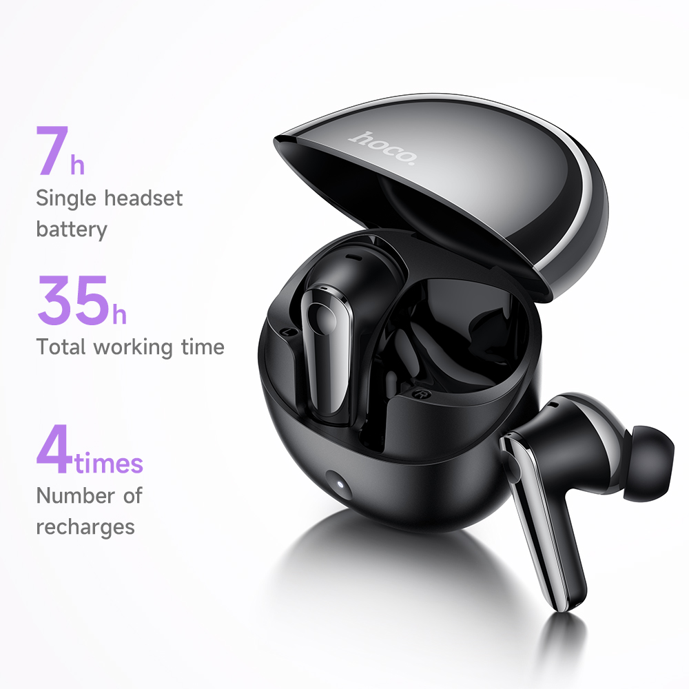 HOCO EQ11 True Wireless ANC Noise Reduction Bluetooth Headset Built-InMicrophone Touch Control EarbudsStereo In-ear headphones. 