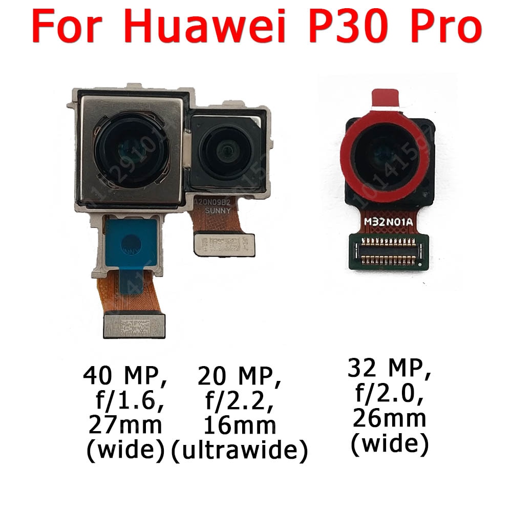 For Front Rear Back Camera For Huawei P30 Lite Pro P30Lite P30Pro Main Facing Camera Module Flex Replacement Spare Parts. 
