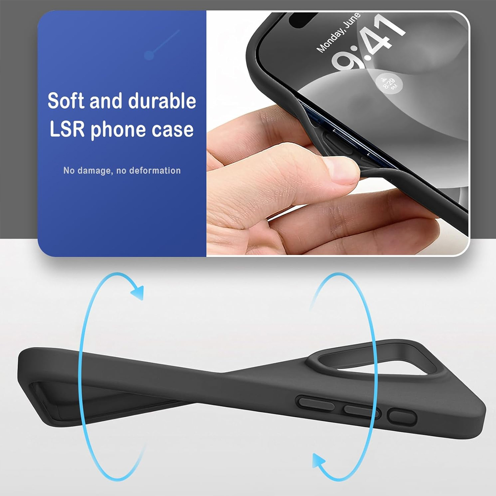 UYUXIO Liquid Silicone Magnetic Phone Case for iPhone 15 14 13 12 Pro Max Plus Built-in Magnets Mobile Cases Shockproof Cover. 
