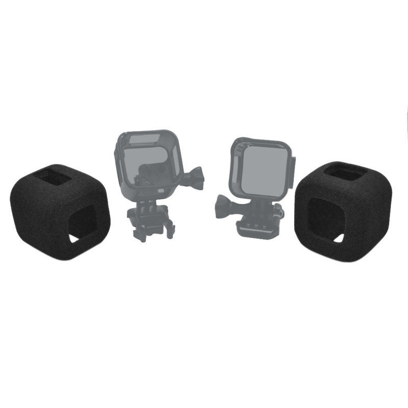 Wind Noise Reduction Windproof Sponge Foam Cover for Gopro Hero 5 4 Session Cam - black. 