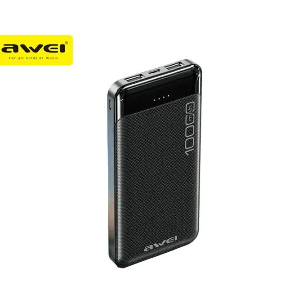 Awei P51K Portable Power Bank 10000mAh Fast Charging With Type-C Micro  Cable Business Style For Work Outdoor Travel Powerbank