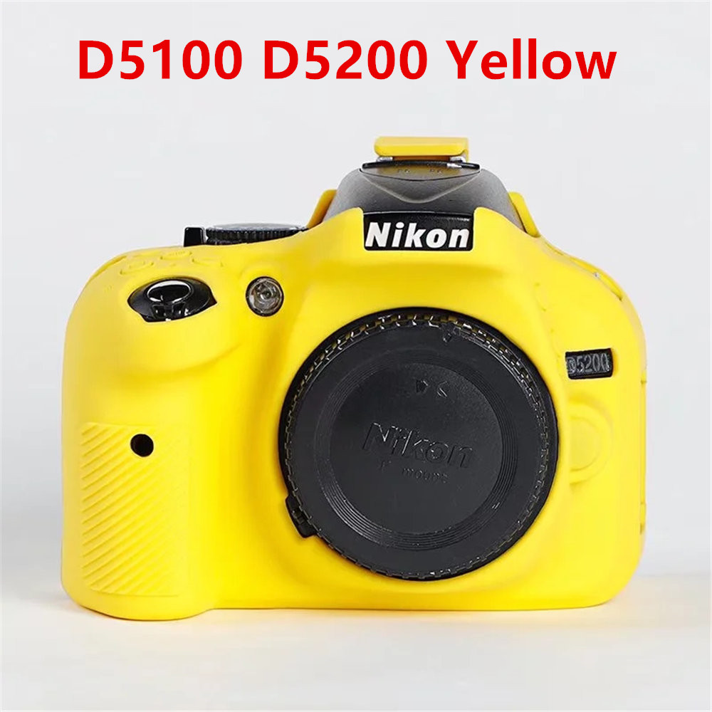 Soft Silicone Armor Camera Body Case for Nikon D5100 D5200 D3300 D3400 D7100 D7200 D5500 D5600 D600 D610 D750 D850 Rubber Cover. 