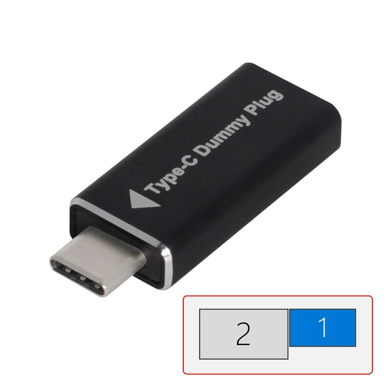 【VisioN Shop】Virtual Display Type-C DDC EDID Dummy Plug USB-C Headless Display Emulator. 