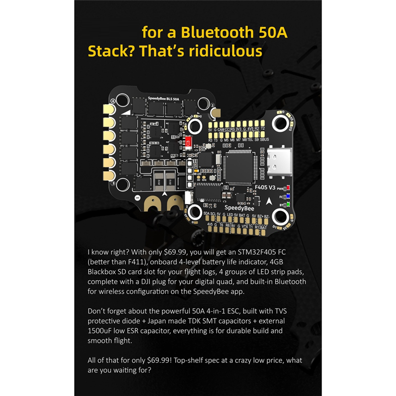 Firmware Flasher Analyze,BLS 50A 30X30 4-In-1 ESC. 