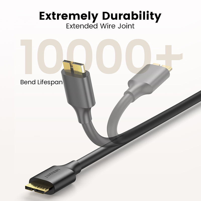 UGREEN Micro USB 3.0 Cable USB 3.0 Type A Male to Micro B Cord for Samsung Galaxy S5, Note 3, Camera, Hard Drive and More. 
