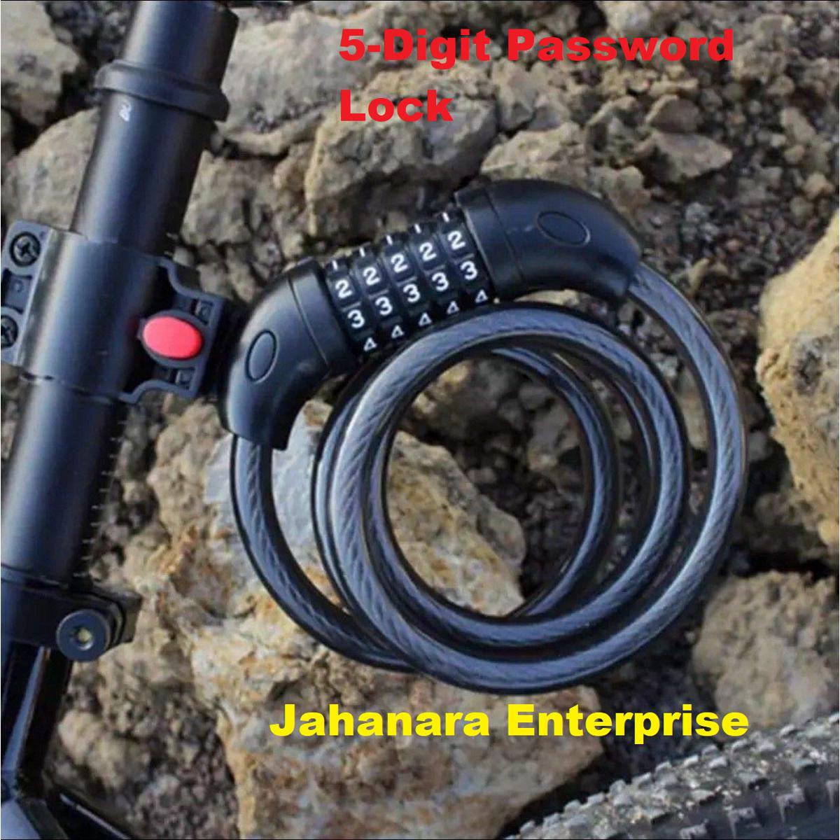 Five-Digit Resettable Cycle Locks Steel Strong Bike Lock Bicycle/Luggage/Helmet Lock for Bike/Cycle Lock for Bicycle/Cycle Locks for Bicycle with Password