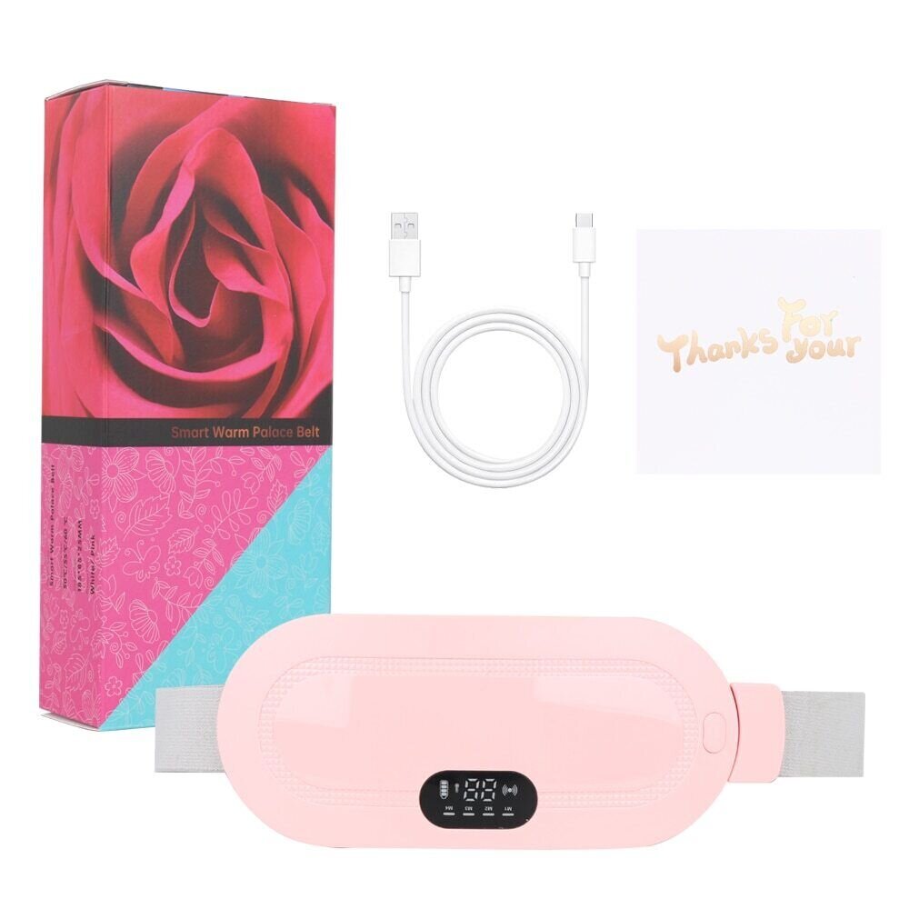 Wireless Warm Palace Belt With LCD Display Heating Pad Relieve Hot Compress. 