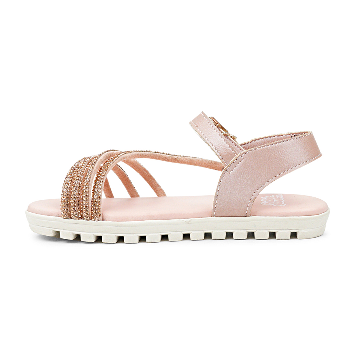 BubbleGummers SILVIA Shinny Belt Sandal for Little Girls. 