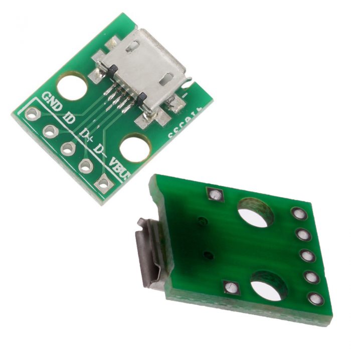 Micro USB 5 Pin Micro USB Breakout Board Micro USB B Type Socket For Charging Discharging Electronics Project DIY. 