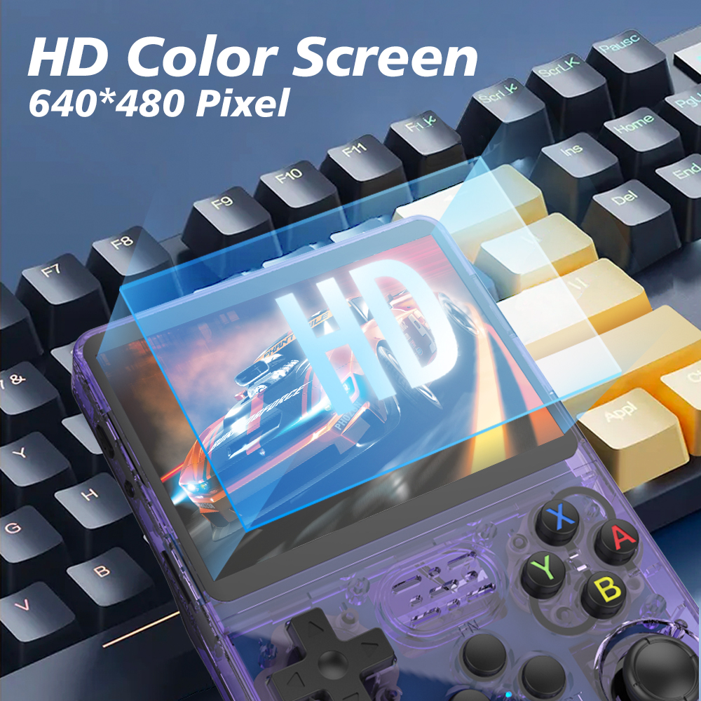 Open Source R36S Retro Handheld Video Game Console Linux System 3.5 Inch IPS Screen Portable Pocket Video Player 64GB 128G Games. 
