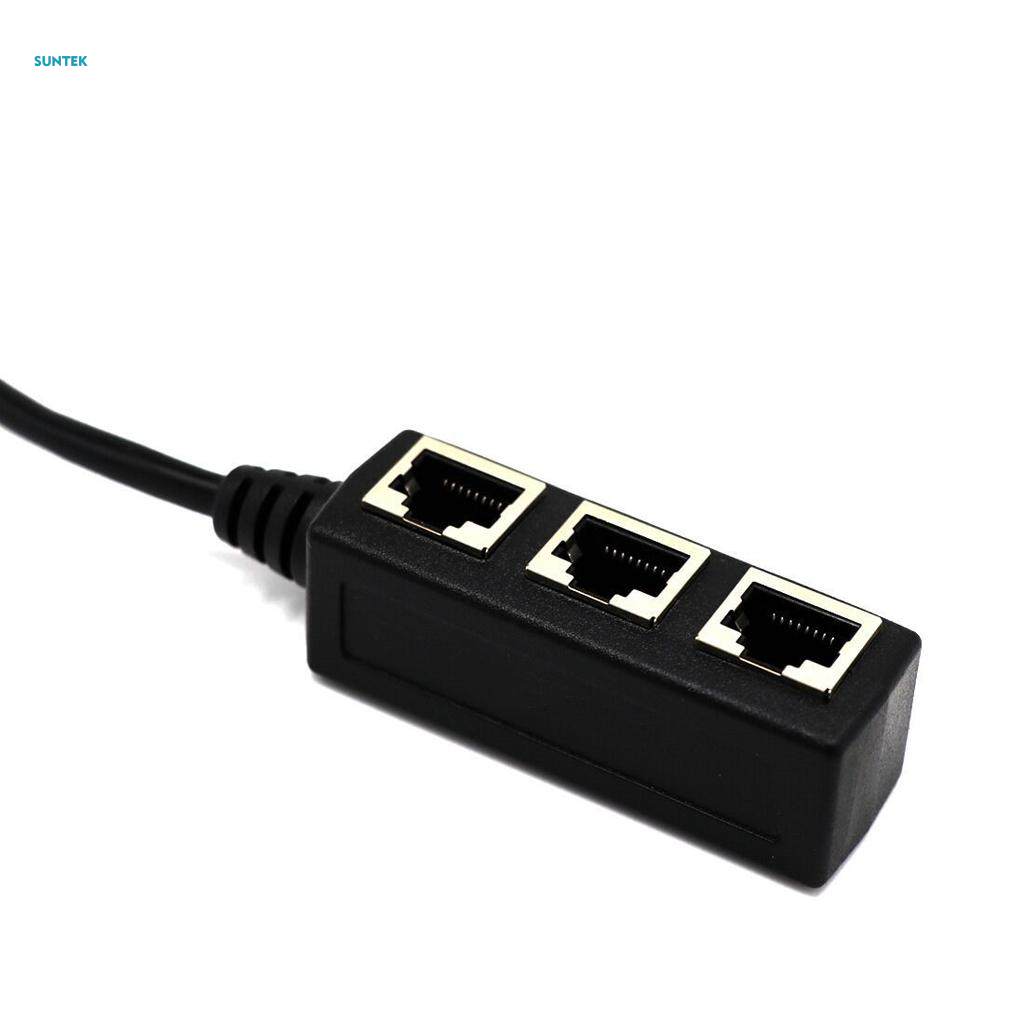 RJ45 Ethernet LAN Network Splitter 3 Ways Adapter 3 Ports Converter 1 to 3. 
