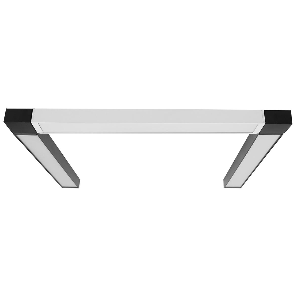 Smuxi Office LED Furniture Light Modern Linear Pendant Lamp Hanging Bar Droplight For Conference Room Study Home Decor Pure White - White shell white light. 