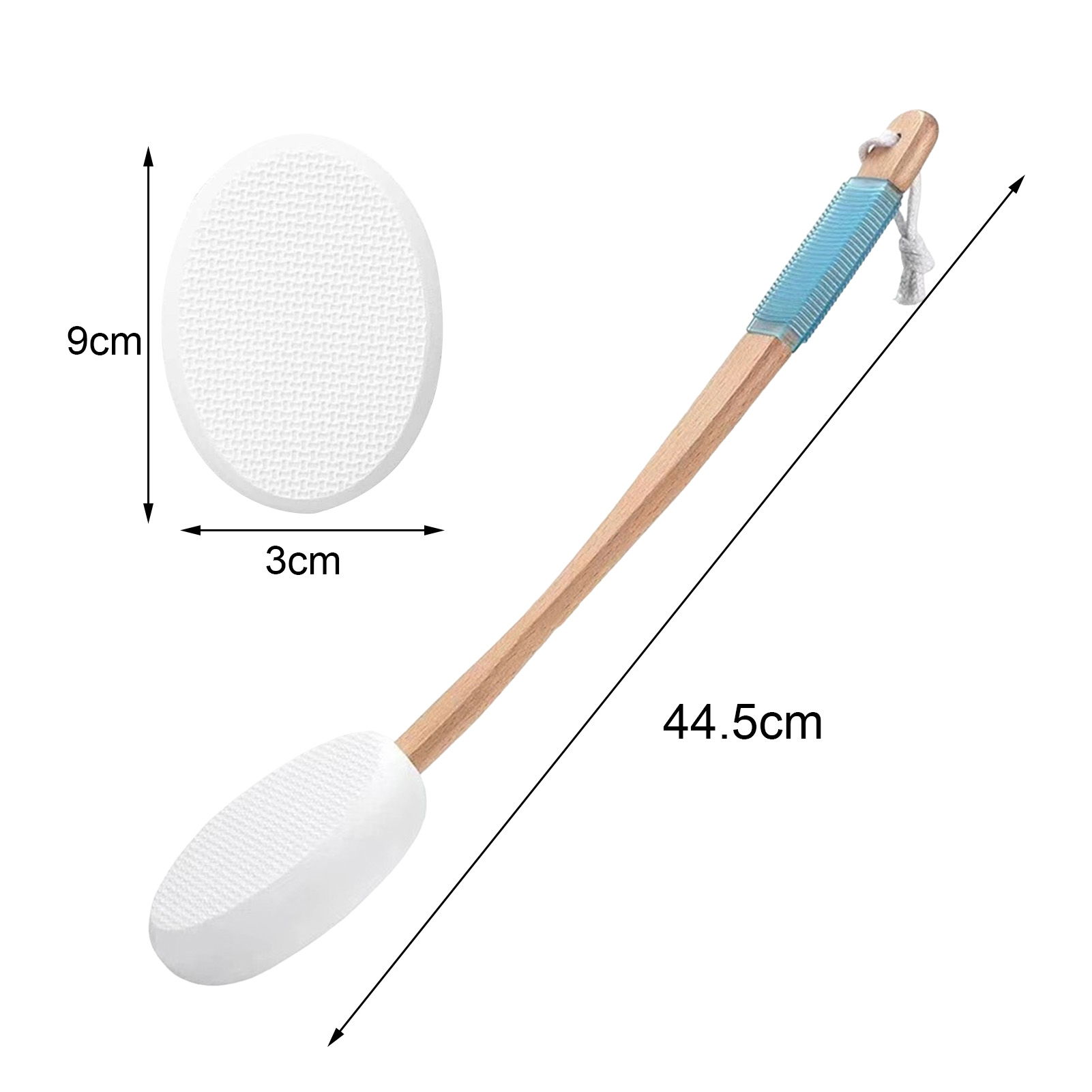 Body Lotion Spreader with Cotton Pads Back Lotion Applicator Even Coverage Sunscreen Cream Bath Scrubber for Elderly Curved Handle for Feet Cleaning Replaceable Cotton Pads Ideal for Bath