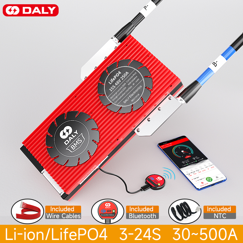 KOGEEK Daly Smart BMS LiFePo4 13S 48V 30A 40A 60A 80A 100A 120A 150A 200A 250A BMS. 