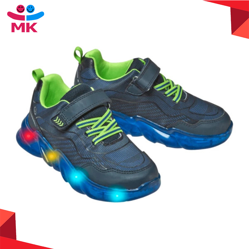 Boys Girls Light Up Shoes LED Flashing Lightweight Mesh Breathable Adorable Running Sneakers Anti-slip Tennis Shoes for Children