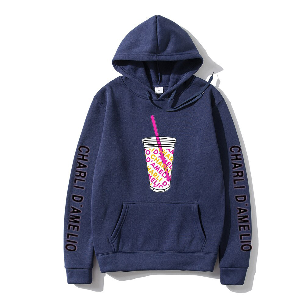 Harajuku Ice Coffee Splatter Hoodies Sweatshirts Men and Women oversized hoodie Charli DAmelio Pullover Unisex Costume Tracksuit. 