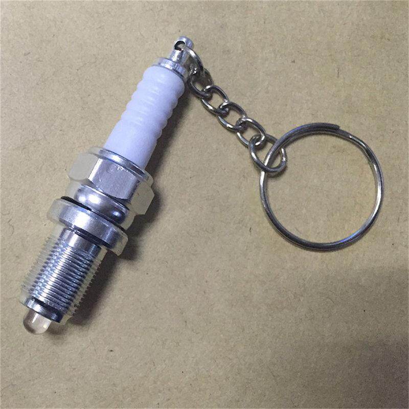 Graceful Casual Fashion LED Key Chain Spark Plug Key Chain Keychain Car Parts Keyring. 