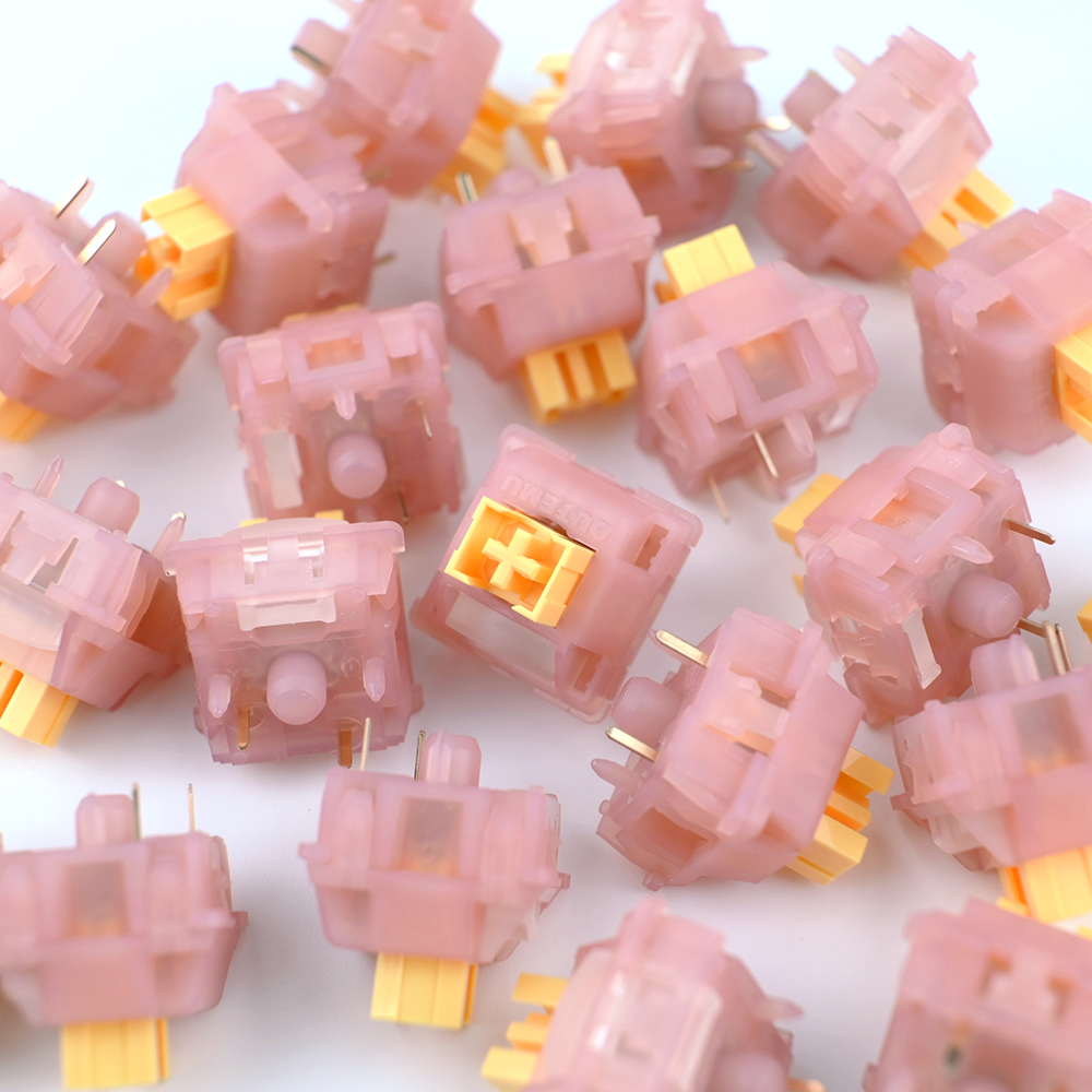 Outemu Silent Peach V3 Switches Lubed Update Silent Lemon V3 Switch Mechanical Keyboard Linear Tactile 5Pin Custom Hot-swap DIY. 