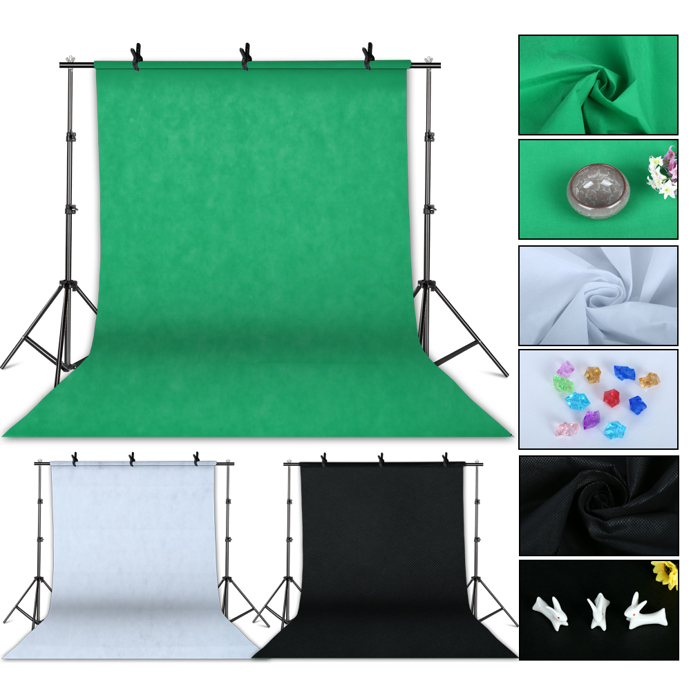 Photography Photo Studio Softbox Lighting Kit With 2.6x3M Background Frame 3pcs Backdrops Tripod Stand Reflector Board 4Umbrella. 