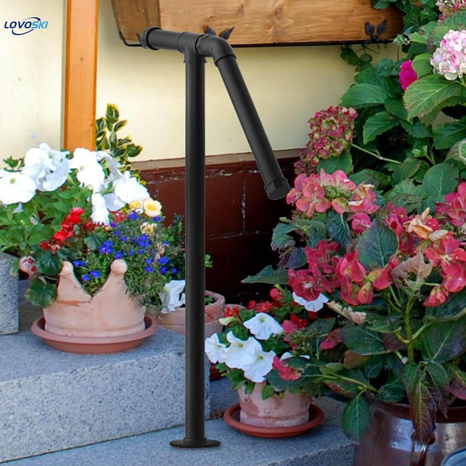 Outdoor Handrail Fit 1-2 Steps with Hardware for Concrete Steps. 