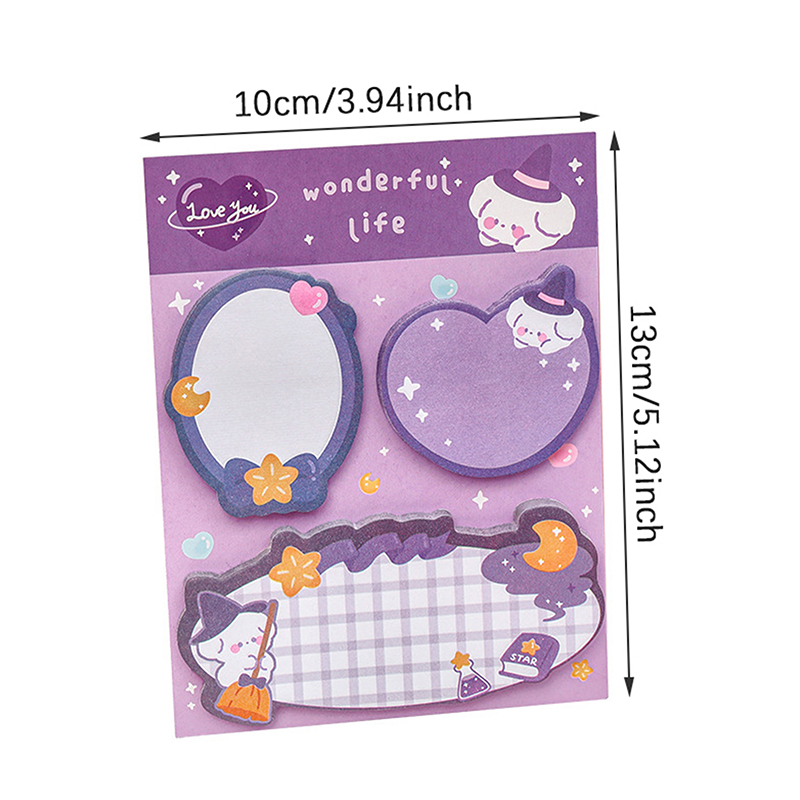 Kawaii Cartoon Strawberry Rabbit Bear Sticky Notes Memo Pad Cute Message N Times Sticky Office Stationery Supply Journal Planner. 