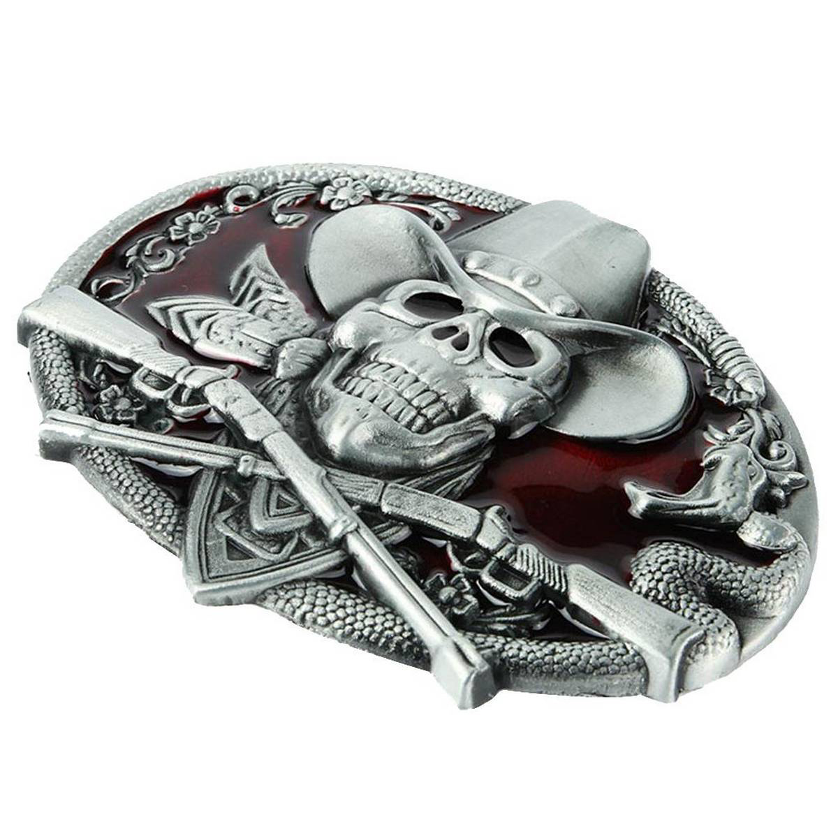snake head belt buckle metal