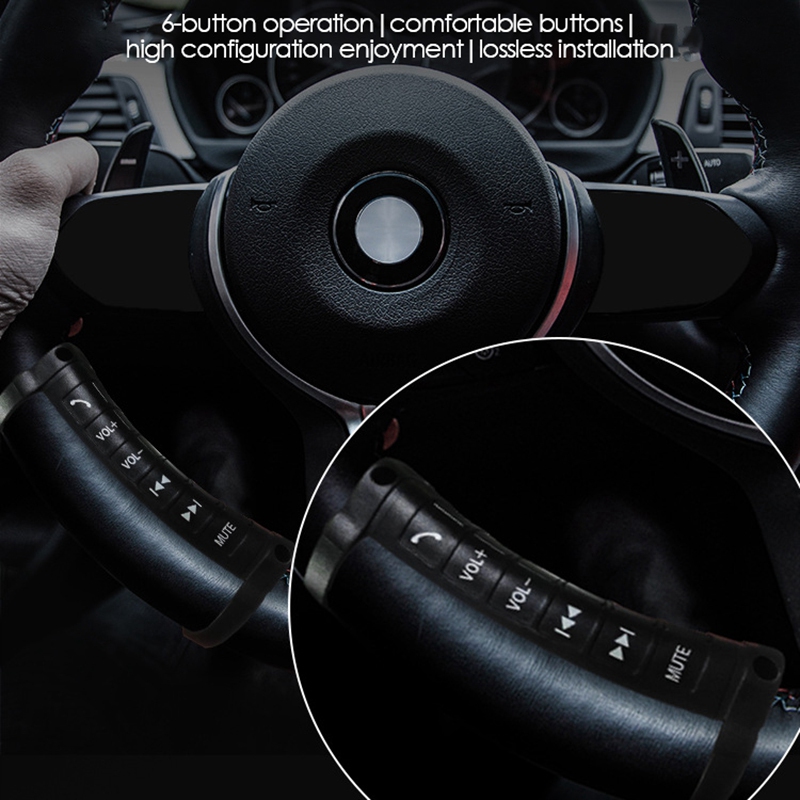 Universal Car Steering Wheel Remote Control Button Multi-Function Wireless Bluetooth Control for 2DIN DVD Player. 