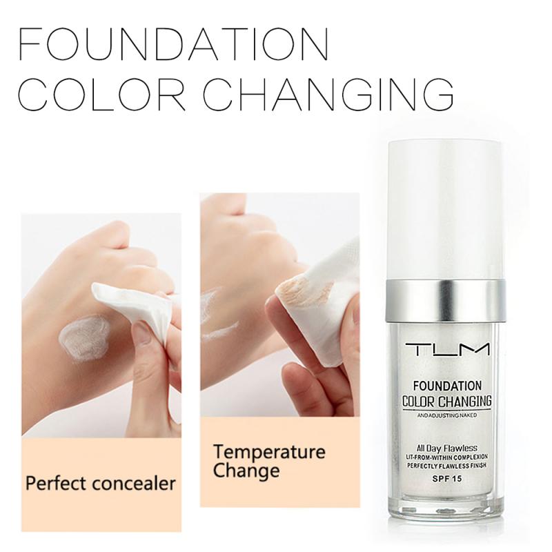 TLM Foundation Magic Color Changing Foundation Liquid Soft Matte Long Lasting Hydrating Makeup Base maquiagem Abandon Abandon. 
