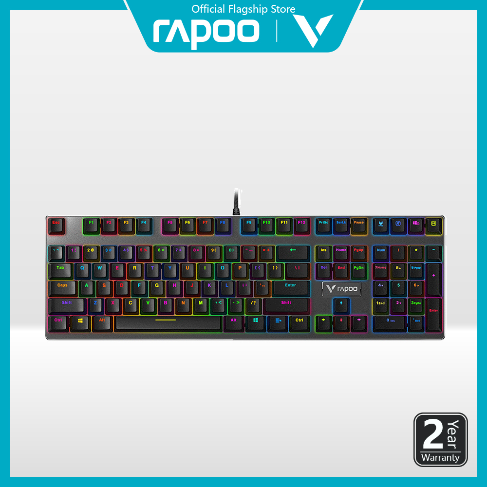 Rapoo VPRO V700RGB Alloy Blue Switch Backlit Mechanical Gaming Keyboard Adjustable RGB backlight Conflict-free design