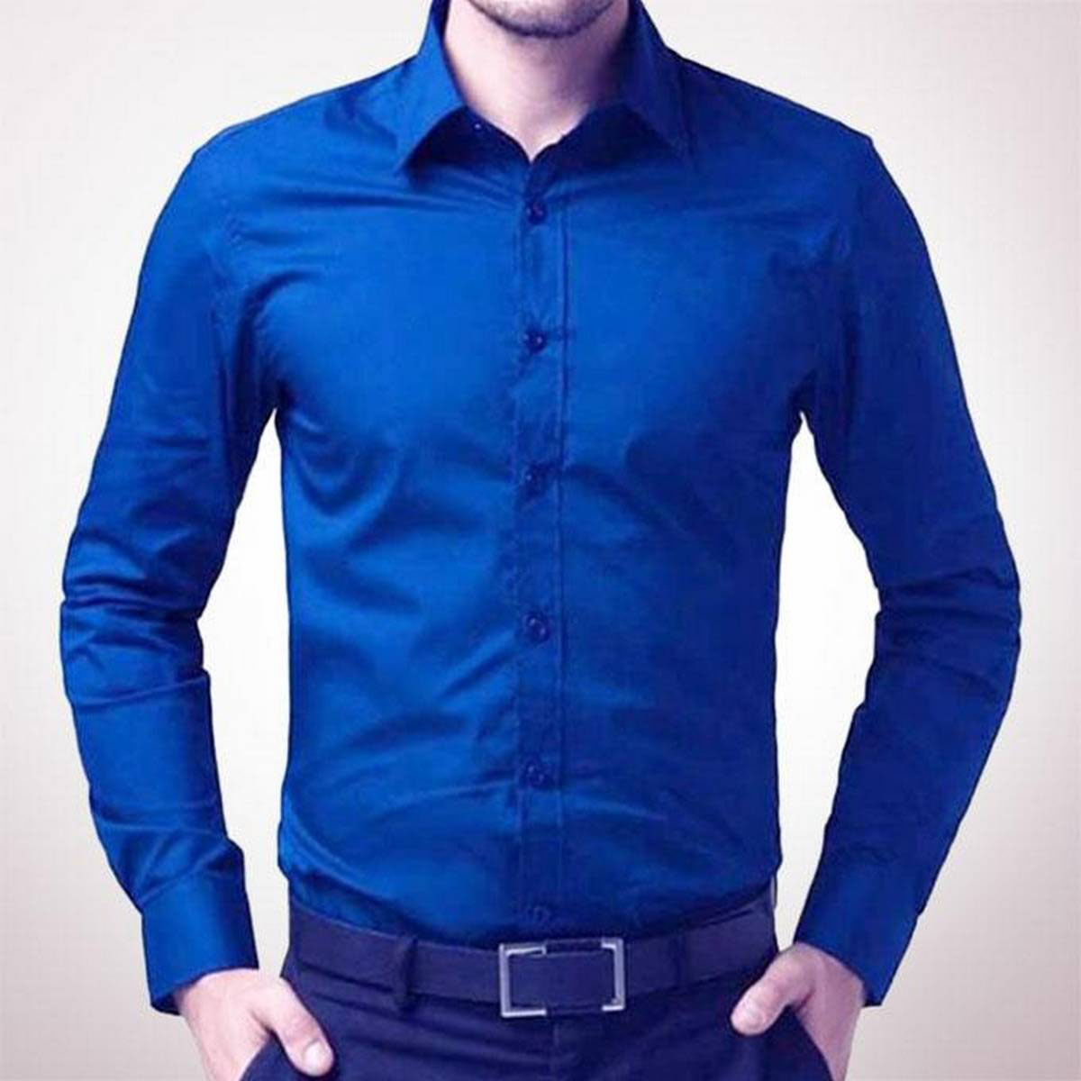 Royal blue dressy clearance shirt