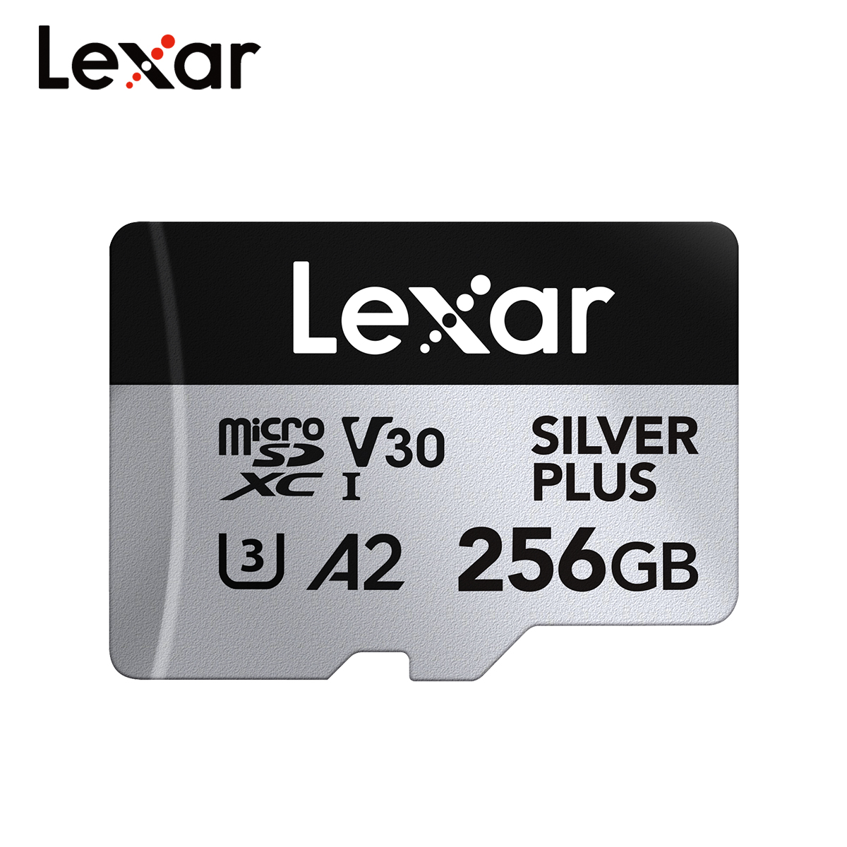 Lexar Professional SILVER PLUS microSDXC UHS-I Card A2 V30 U3 Microsd Memory Card 64GB 128GB 256GB Up to 205Mb/s Flash TF Card. 
