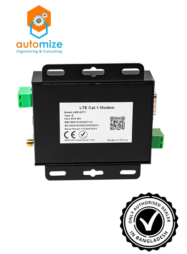 USR-G771-E RS232/RS485 serial to cellular LTE Cat 1. 
