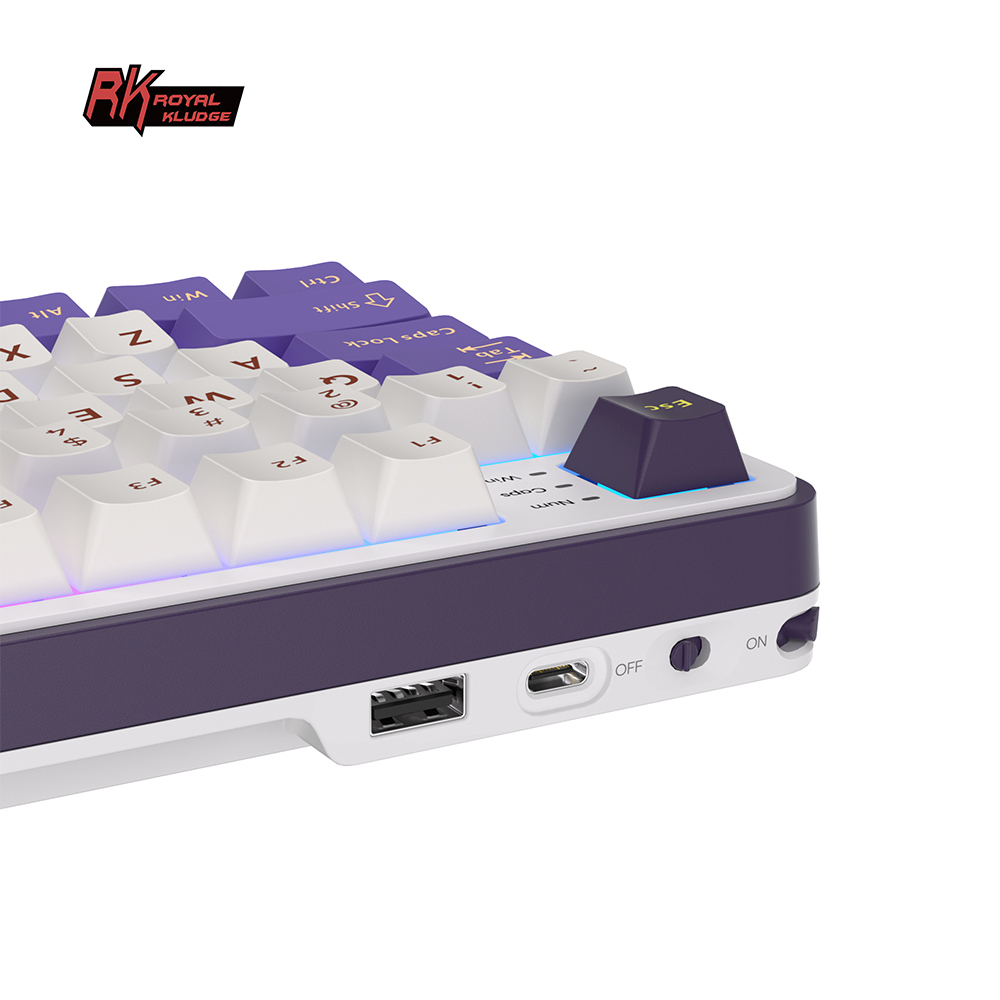 RK Royal Kludge RK S98 Blackberry 98 Key Tri-Mode RGB Wired Bluetooth 2.4G Wireless 3 Modes With TFT Screen. 