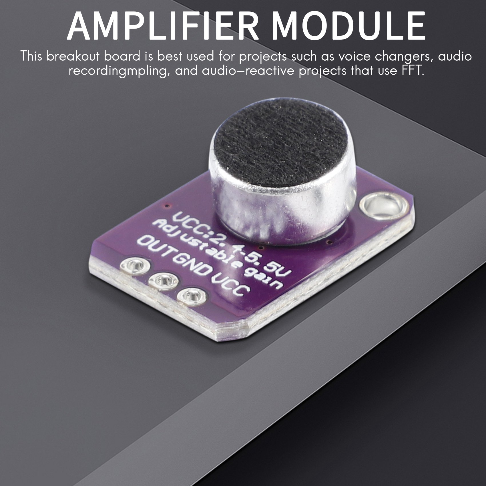 5Pcs -MAX4466 Electret Microphone Amplifier MAX4466 Module. 