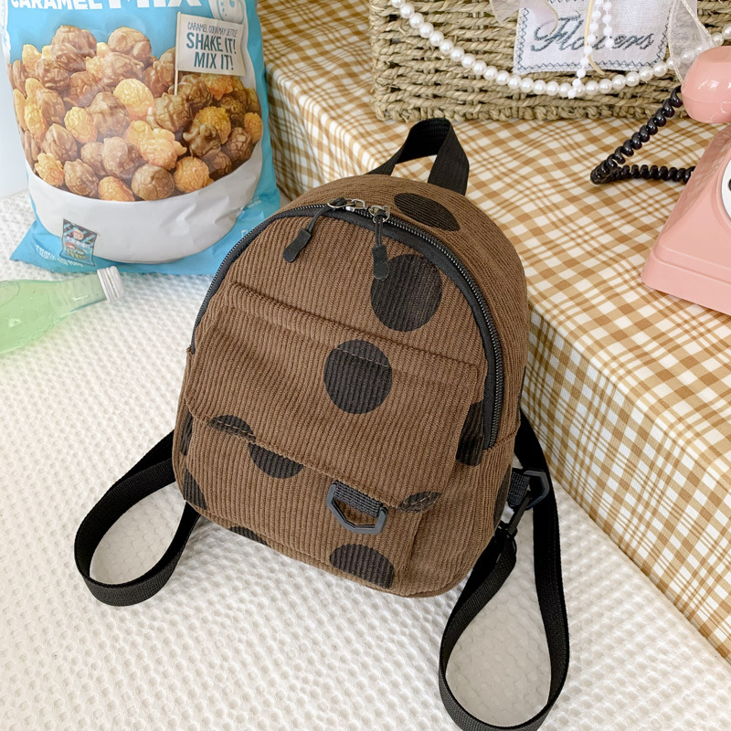 Mini small backpack strip velvet forest backpack is versatile, new ins commuting small school bag, casual backpack