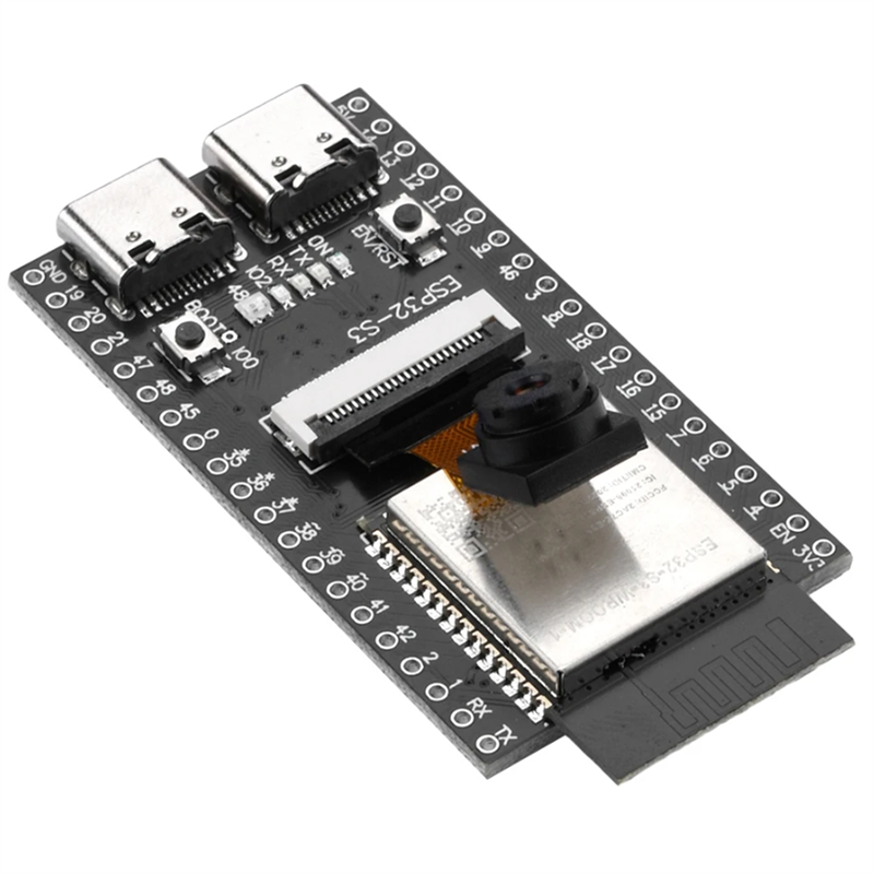 ESP32-S3 WROOM N16R8 CAM Development BoardWiFi Bluetooth Camera Module Onboard ESP32-S3-WROOM-1 N16R8 Module Easy Install Easy to Use with OV2640. 