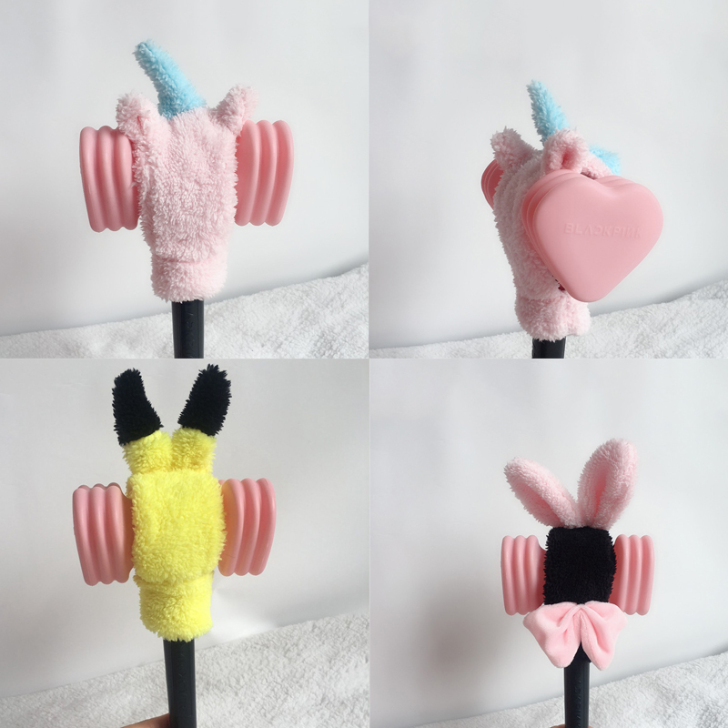 Kpop Blackpink Cute Lightstick Headband Jennie Lisa Light Stick Plush Head Cover