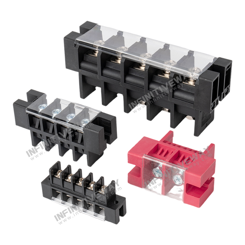 Battery parallel series terminal strip 30A 50A 75A 100A 150A 20cheerful0A 250A 2p 3p 4p 5p wall through transfer barrier terminal block. 
