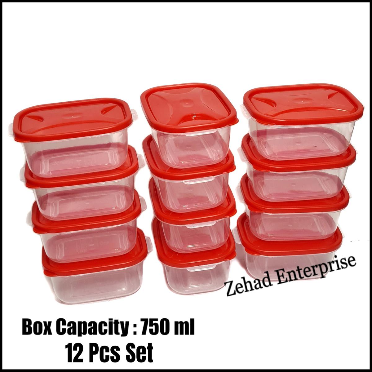 TAJ 12 Piece Combo Set Medium Size Food Storage Box 750 ml