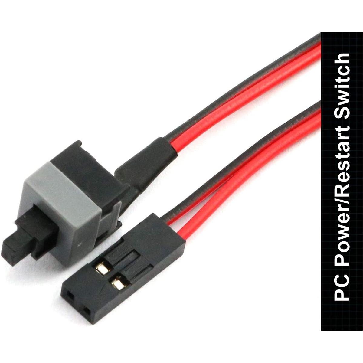 2 Pin SW PC Power Cable on/off Push Button ATX Computer Switch Wire