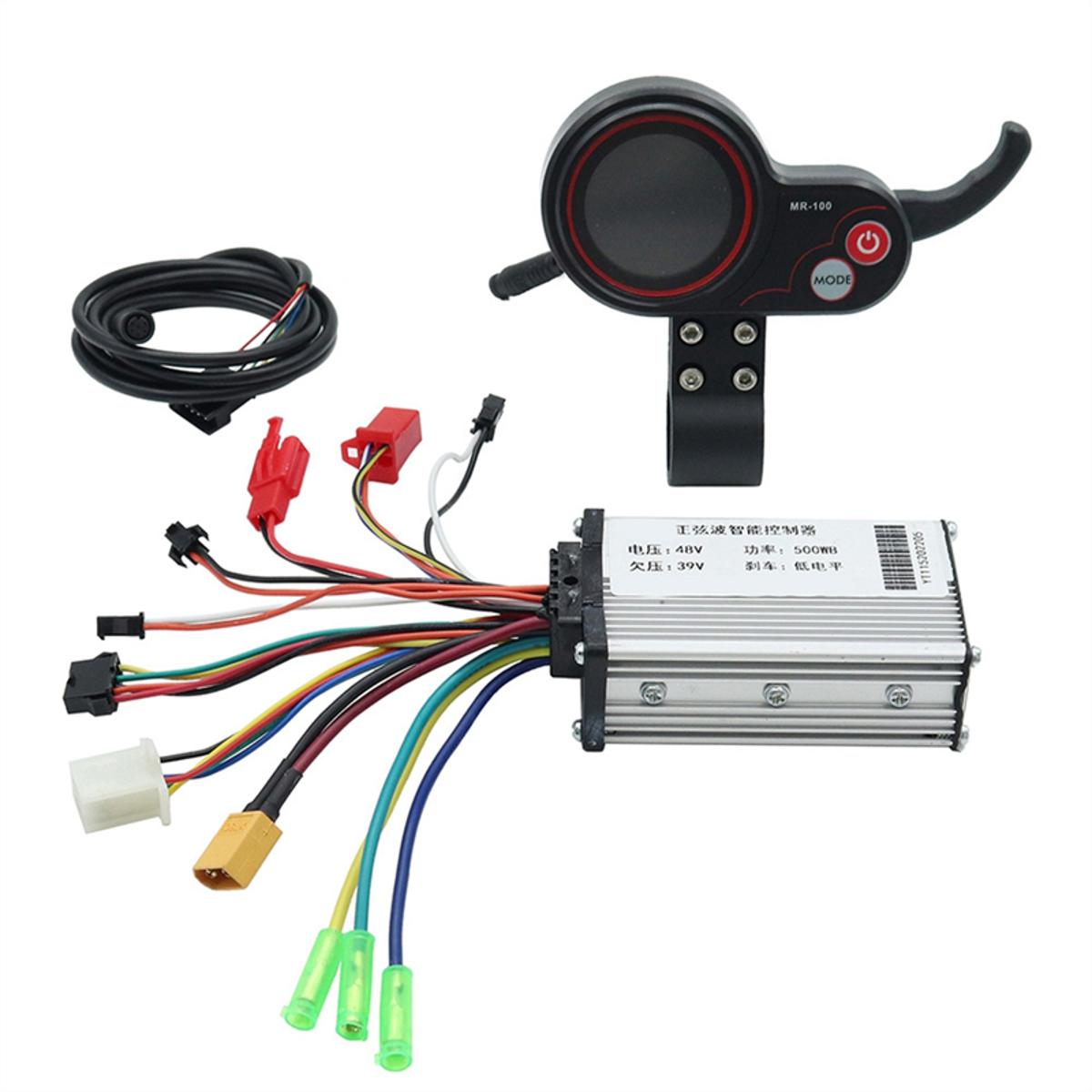 48V 500W Motor Controller MR-100 LCD Display Meter Motor Dashboard Kit for KUGOO M4 Electric Scooter Accessories