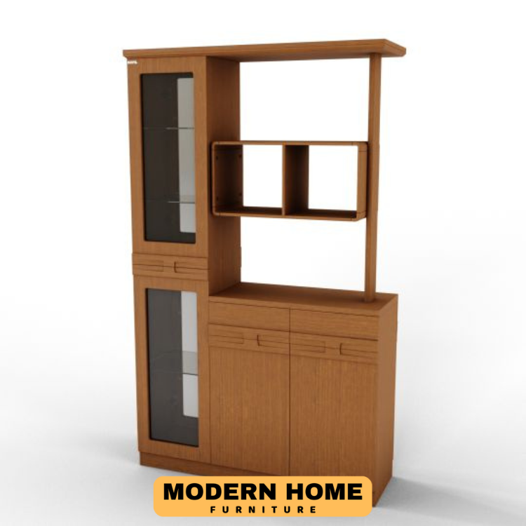 Modern Open Shelves Storage with Double Cabinet Drawers | Premium Design & Quality by Modern Home Furniture - Minimalistic Sophistication. 