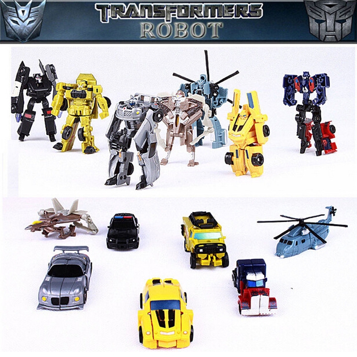 Mini Transformer Toy Optimus Prime Megatron Robots Car Kids Action Figures DIY. 