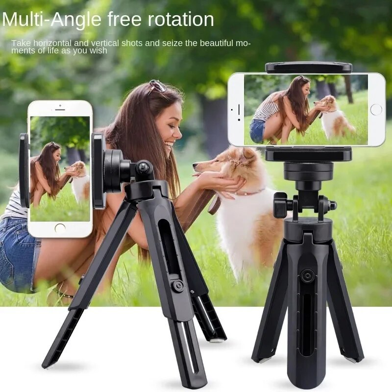 Removable Mini Selfie Tripod Portable Tabletop Camera Phone Tripod Ball Head for DSLR Mirrorless Cameras DV LED Video Smartphone