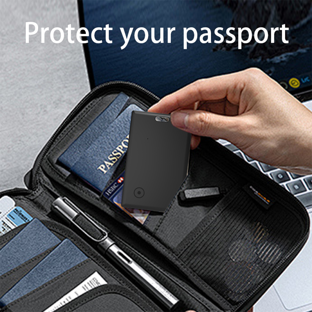 Wallet Tracker Card Wireless Rechargeable Anti-lost Smart Card Location Tracking Tag Works with Apple Find My App Item Finder. 