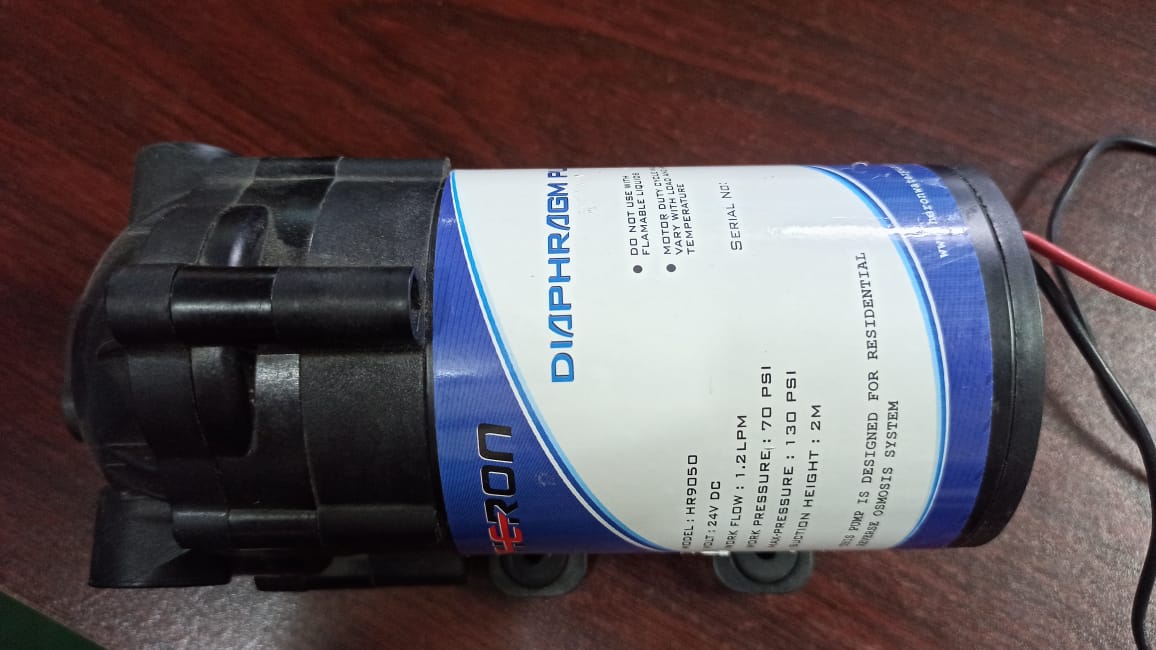 Heron Diaphragm or Booster Pump for 50-75 GPD RO Machine. 