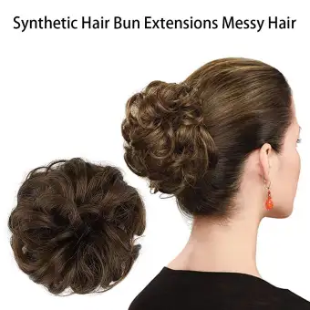 Synthetic Hair Bun Extensions Messy Hair Scrunchies Hair Pieces