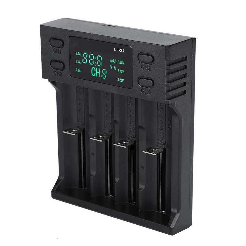Charger Four Slot LiitoKala Lii-S4 DC 5V2A Smart with Power Display. 