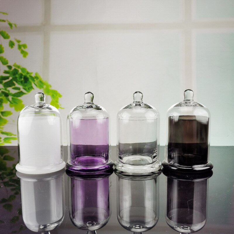 1PC Glass Jars for Candles Dome Cloche Bell Jar Scented Candle Making Kit Candle Vessels Bulk Empty Container 190ML/220ML. 